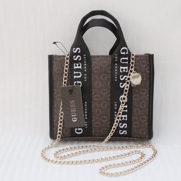 Guess women's mini crossbody purse bag brown - Picture 2 of 6